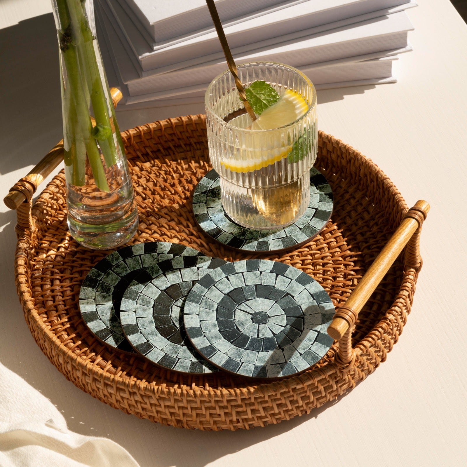 Saphire Shadow Handmade Coaster for Western Home Decor